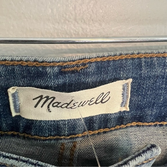 NWT Madewell Womens Curvy High Rise Skinny Jeans Distressed Sz 32 Denim Blue - Picture 11 of 16